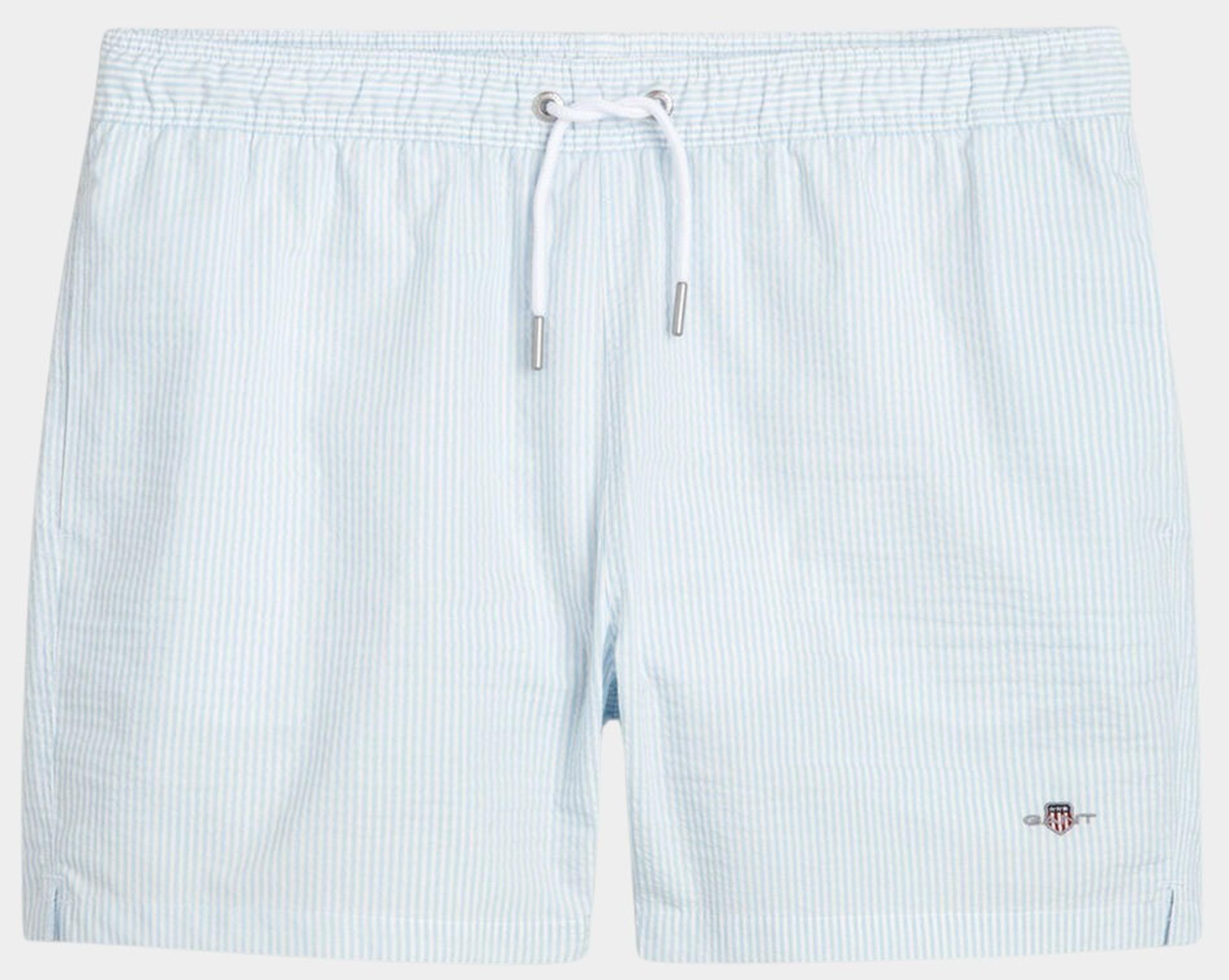 Gant Zwembroek Blauw Seersucker swim shorts 922516001/457
