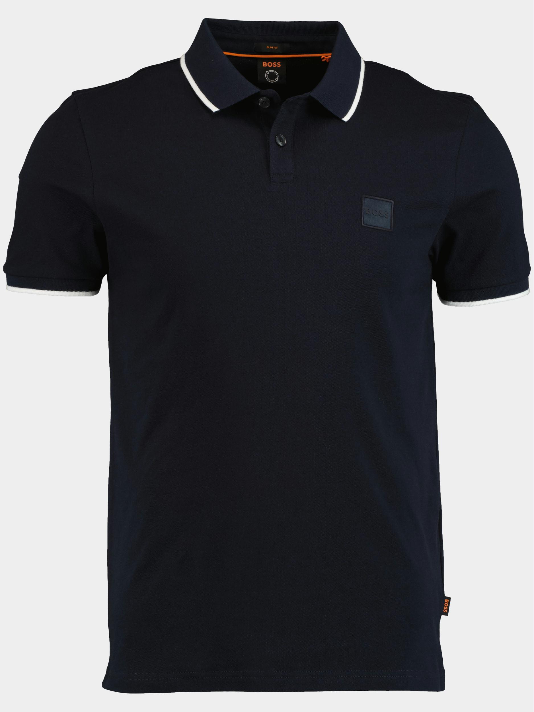 BOSS Orange Polo korte mouw Blauw Passertip 10242645 01 50472665 404