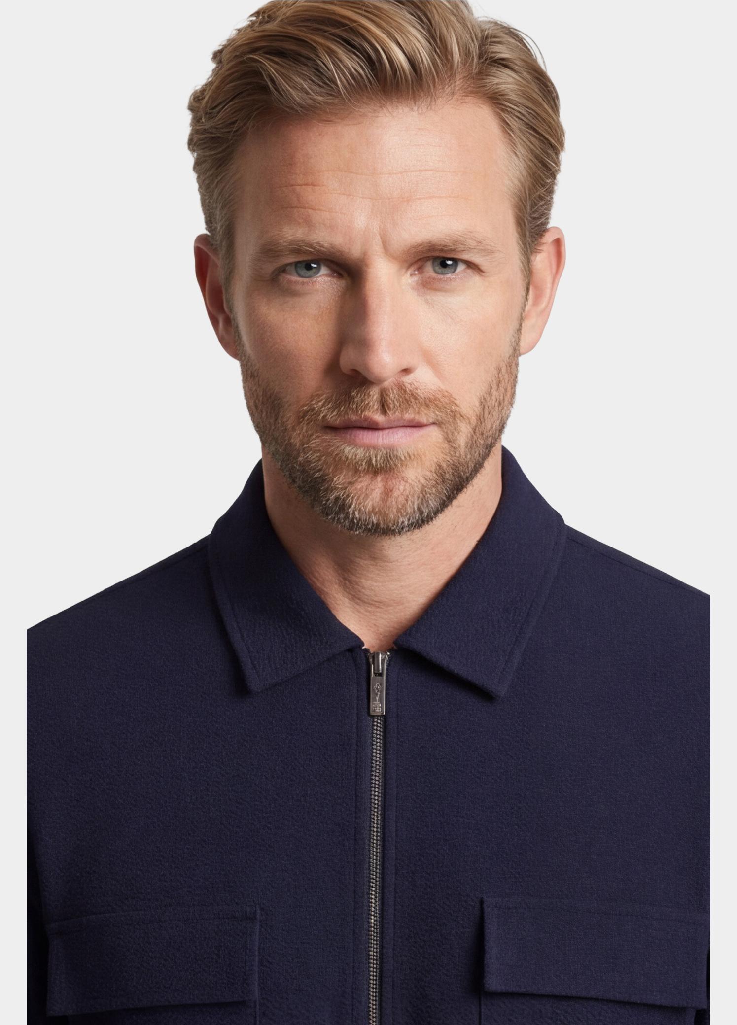 Giordano Overshirt Blauw Vercelli Full Zip Overshirt T 617505/60