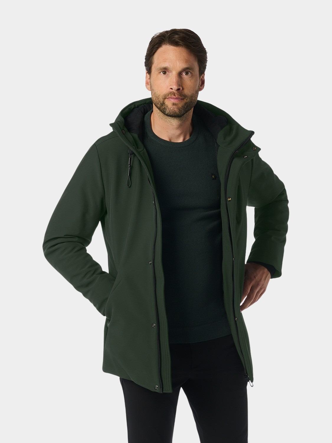 No Excess Winterjack Groen Jacket Medium Long Fit Hooded 25630818/186