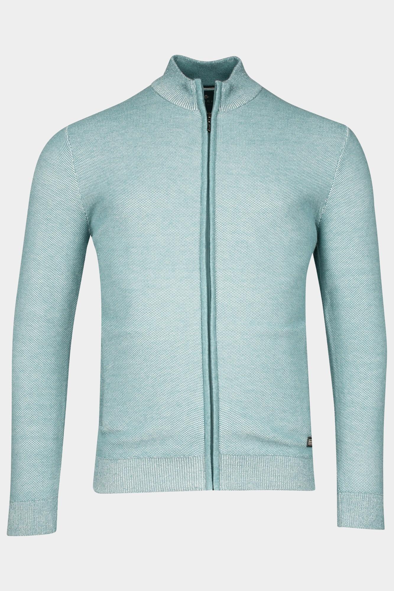 Baileys Vest Blauw Cardigan Zip  all over plated 512020/975