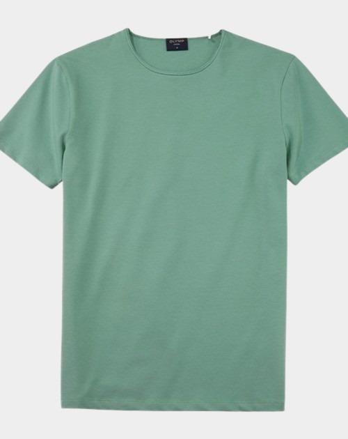 Olymp T-shirt korte mouw Groen T-Shirt CO/EL 560172/88