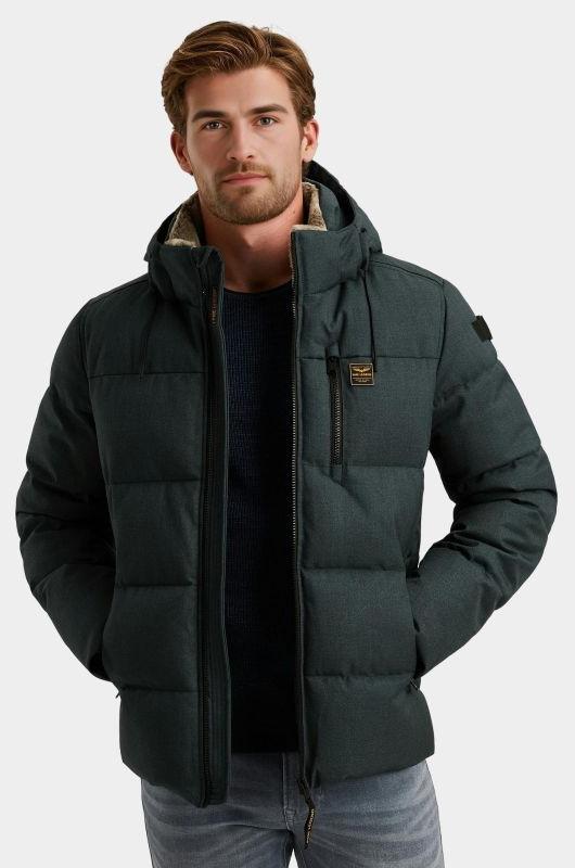 PME Legend Winterjack Blauw Semi long jacket YETCRAFT Mel PJA2508116/5125