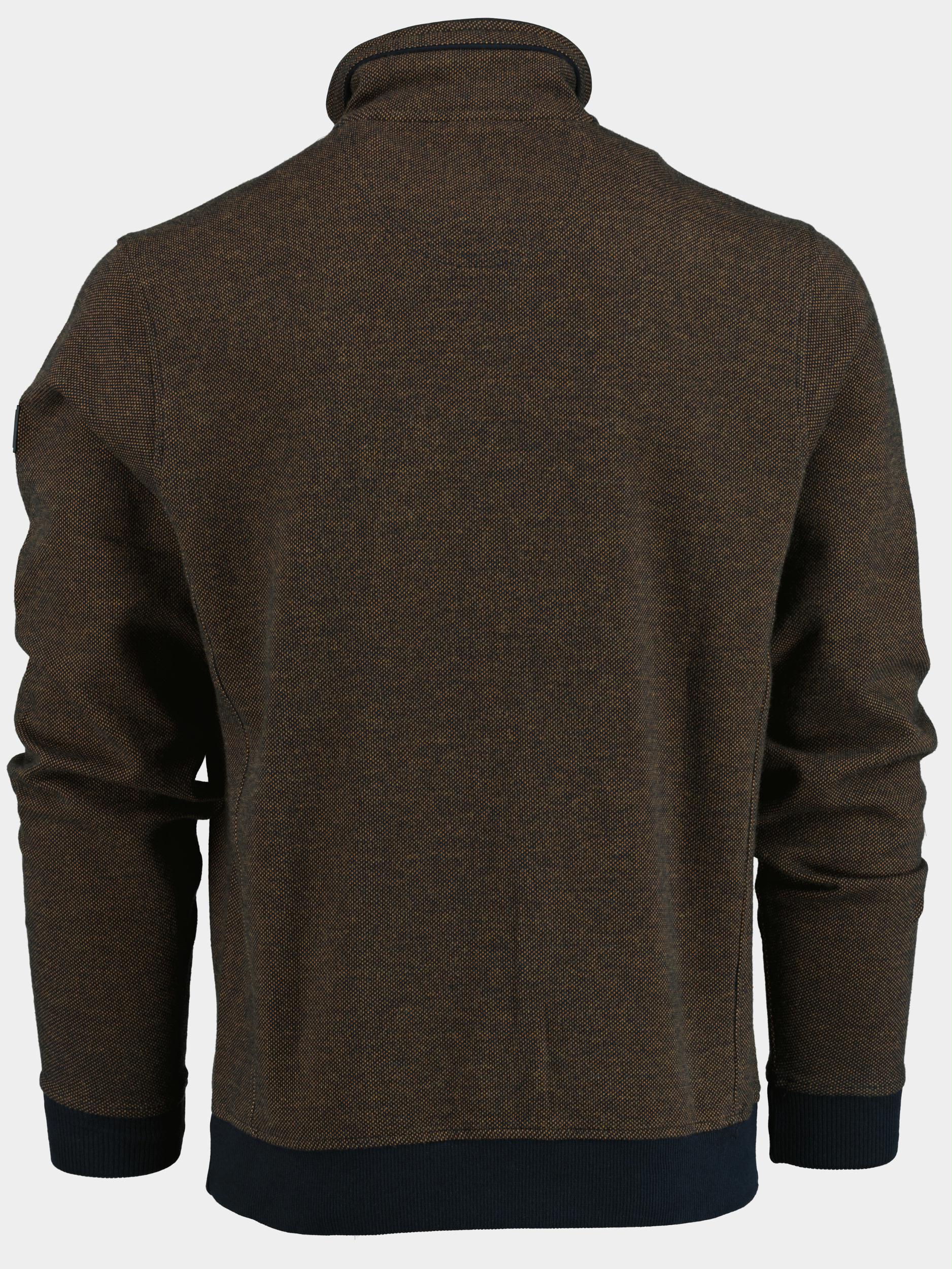 Baileys Vest Bruin Sweat cardigan zip 222230/507