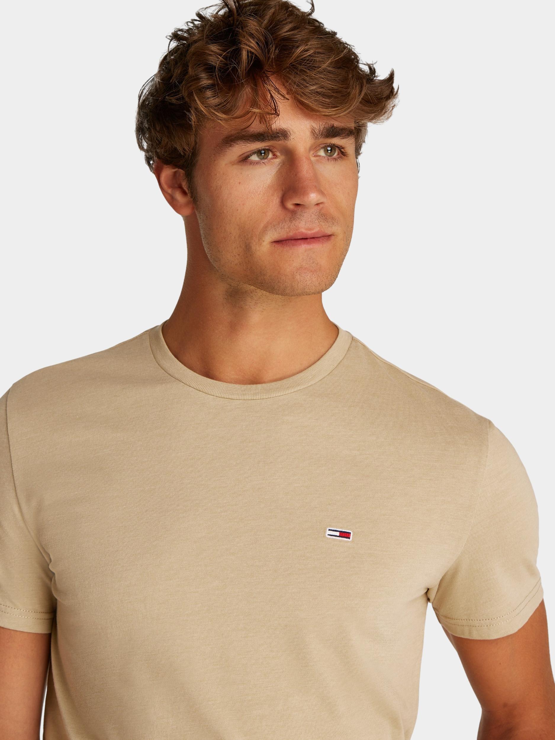 Tommy Jeans T-shirt korte mouw Beige TJM XSLIM JASPE HTR TEE EXT DM0DM20363/ACT