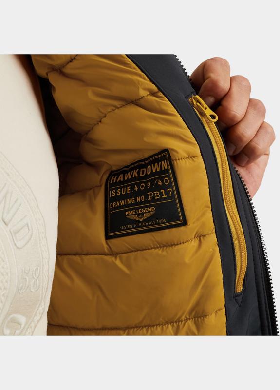 PME Legend Winterjas heren Blauw Semi long jacket HAWKDOWN Sof PJA2510140/5281