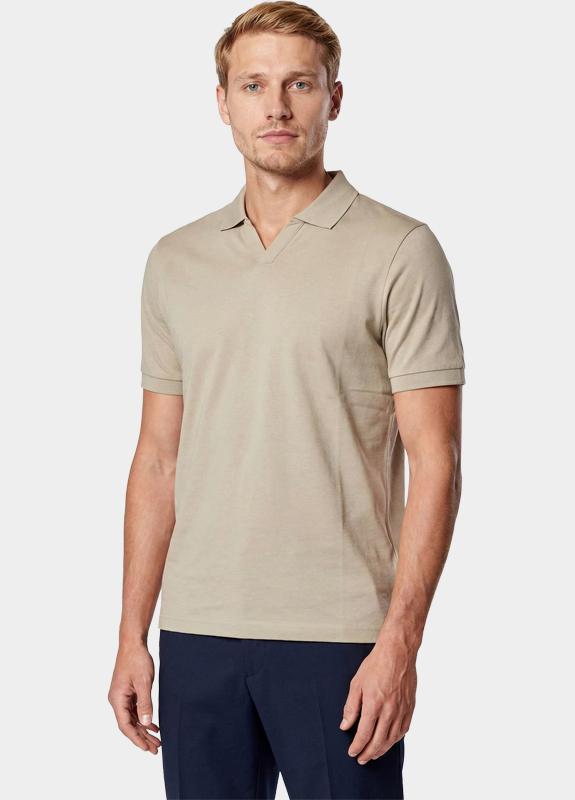 Bos Polo korte mouw Beige Riva kraag 5900.426/620