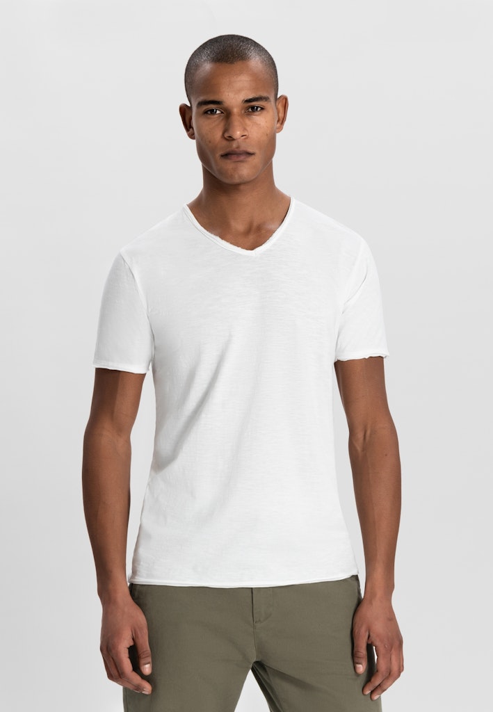 Dstrezzed T-shirt korte mouw Wit Stewart V-Neck Tee 202840-NOS/100