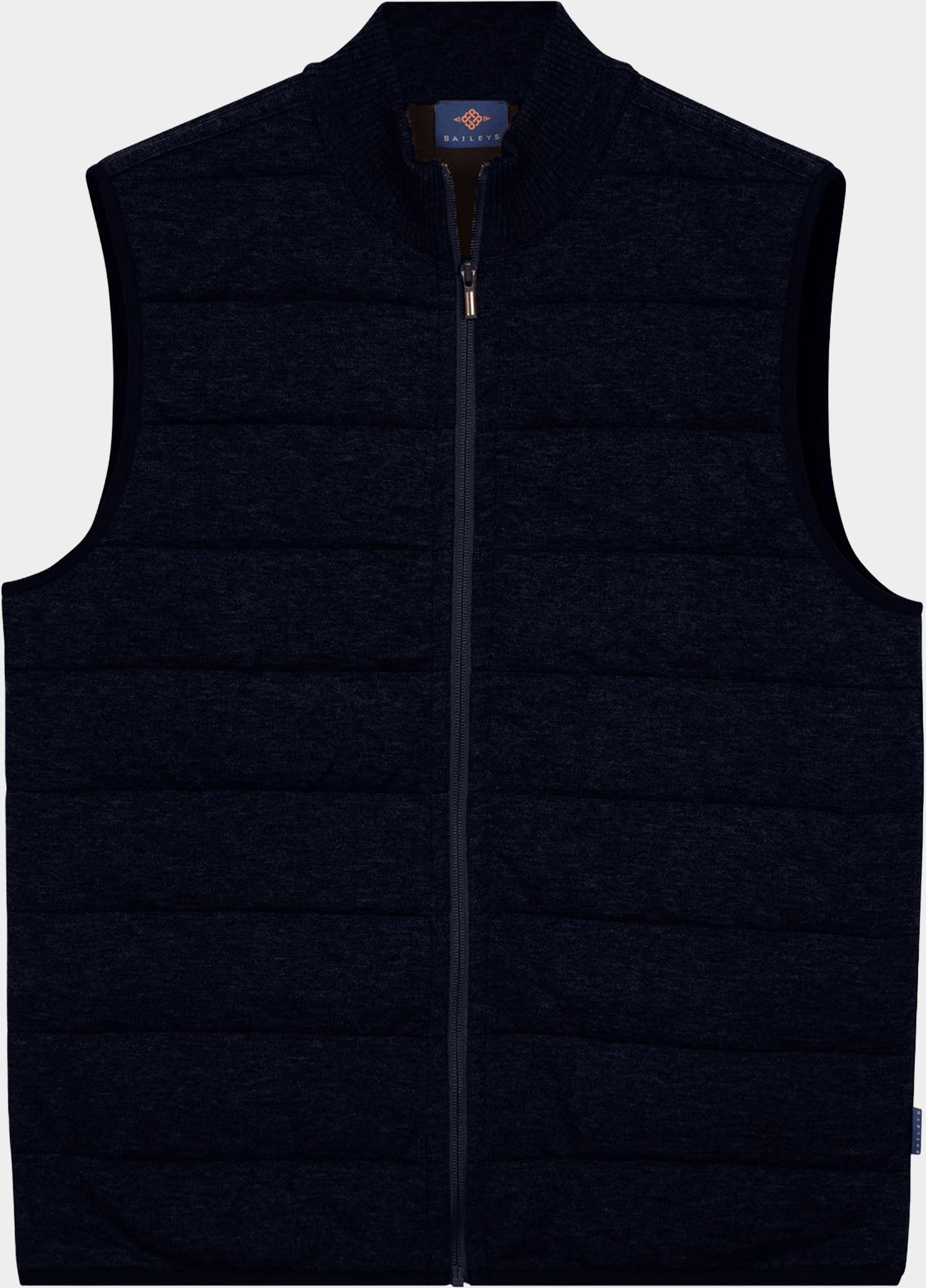 Baileys Bodywarmer heren Blauw Cardigan Zip- Lined - Sleevel 628094/60