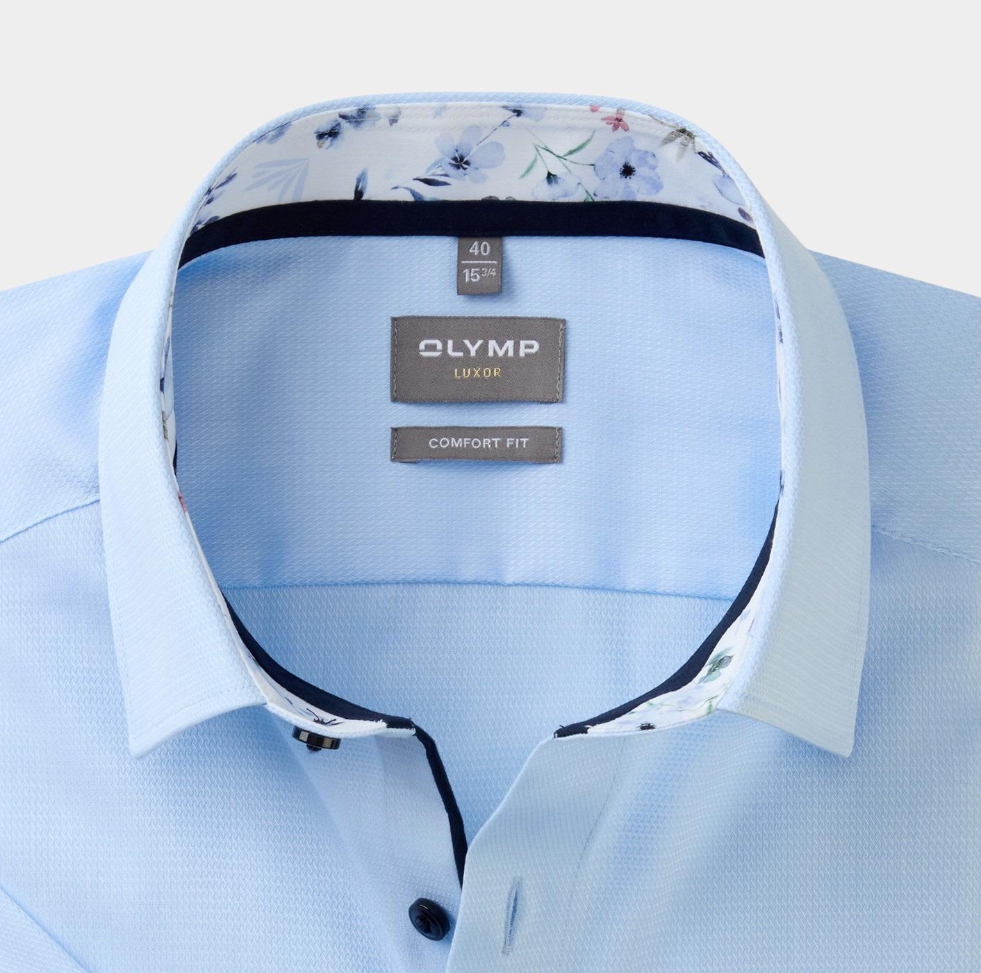 Olymp Business hemd korte mouw Blauw Luxor 100672/11