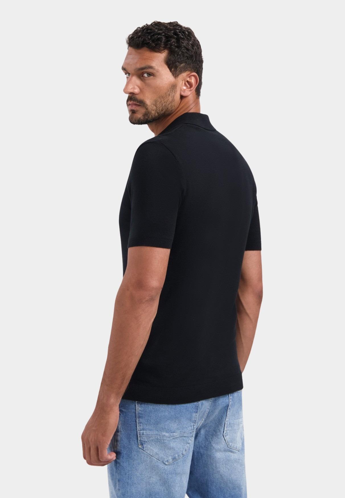 No Excess Polo korte mouw Zwart Pullover Short Sleeve Polo So 29240754/020