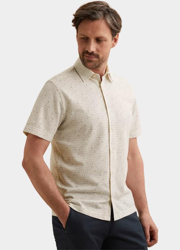 Vanguard Casual hemd korte mouw Wit Short Sleeve Shirt Print on S VSIS2604266/7004