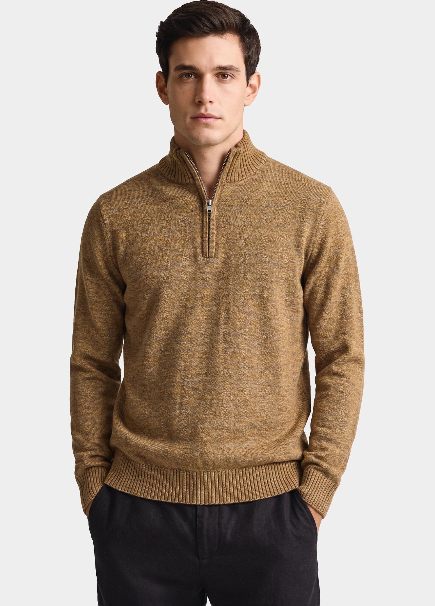 Bos Half Zip Geel  1111/Dark Musterd