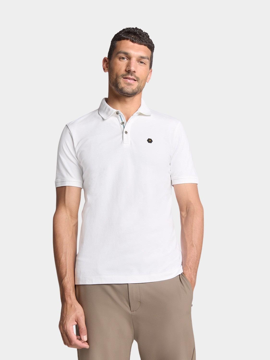 No Excess Polo korte mouw Wit Polo Pique Garment Dyed N3801/010