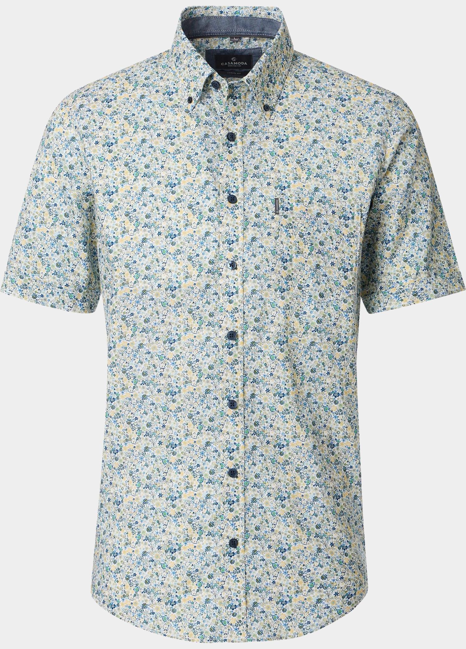 Casamoda Casual hemd korte mouw Groen B.D. Casual Fit 1/2Arm_ 126131321/300
