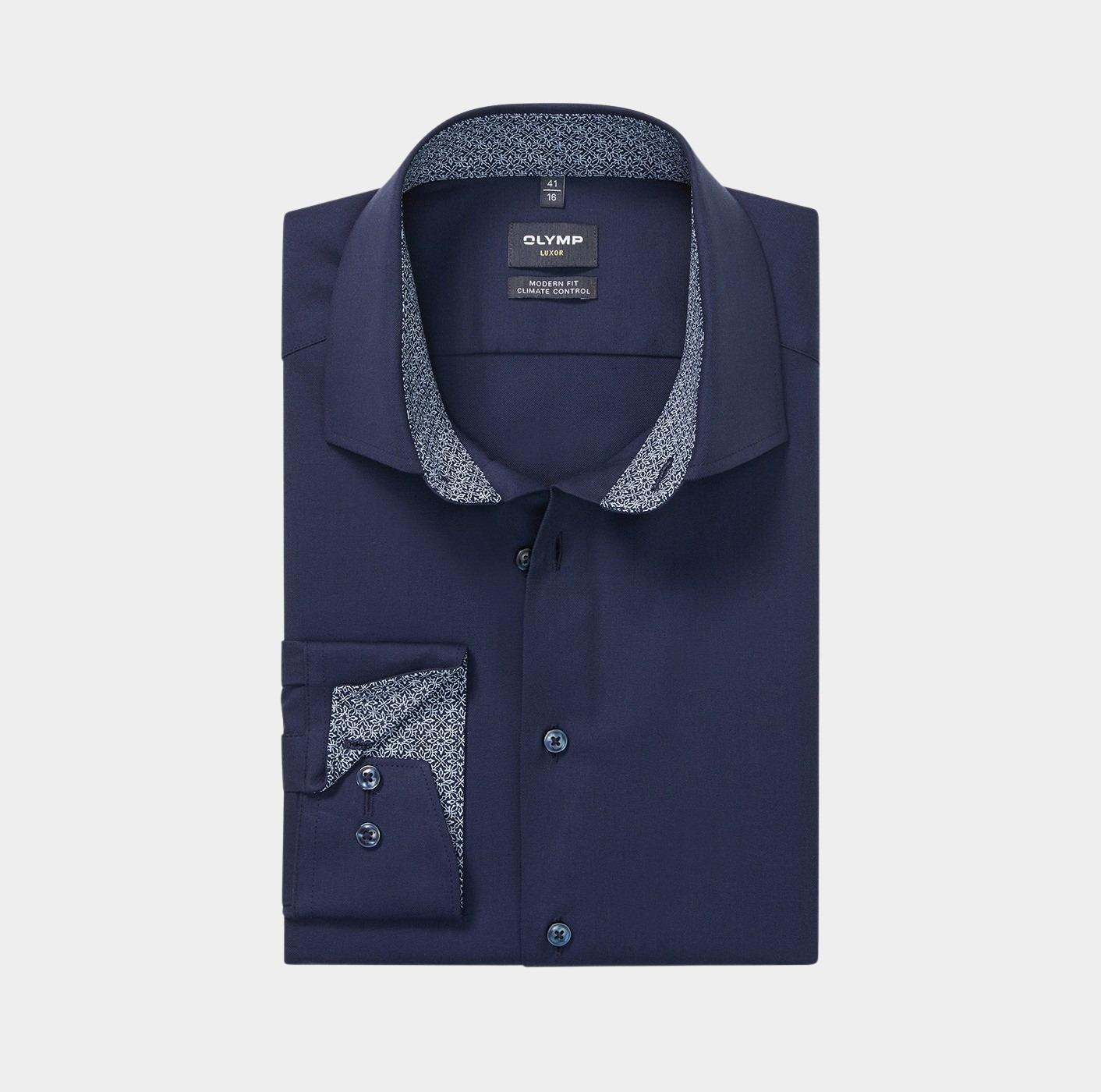 Olymp Business hemd lange mouw Blauw Luxor CC 134284/18