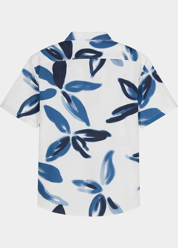 Olymp overhemd korte mouw heren Beige Casual 402612/01