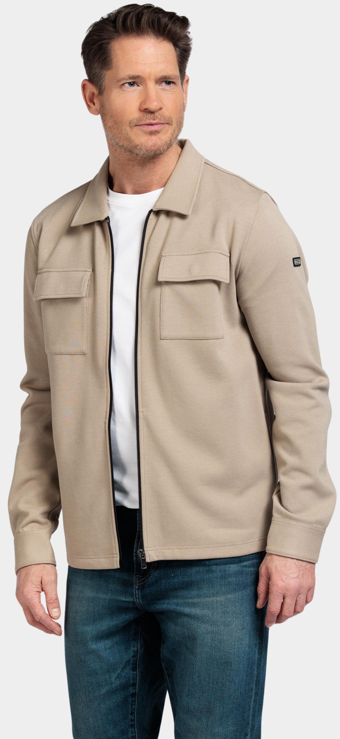 Baileys Overshirt Beige Sweat Overshirt full zip up 512275/82