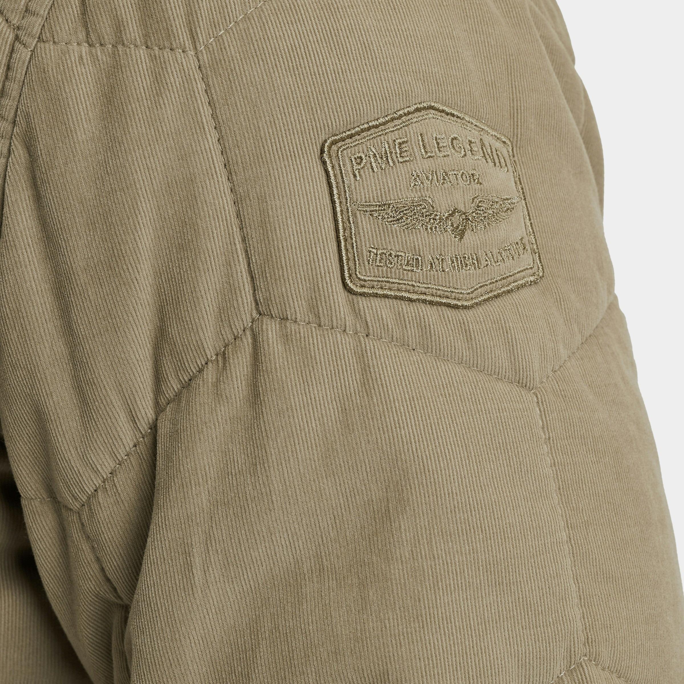 PME Legend Overshirt Groen LONG SLEEVE SHIRT Quilted Cor PSI2509250/8011