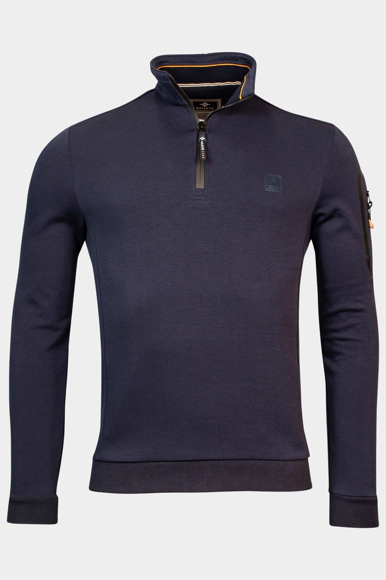 Baileys Half Zip Blauw Sweatshirt 1/2 Zip  Double Fa 323153/60