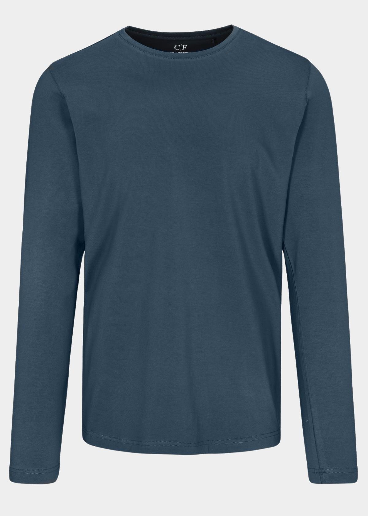 Commander T-shirt lange mouw Blauw Rdh.-Shirt, 1/1 Arm 213013401/626