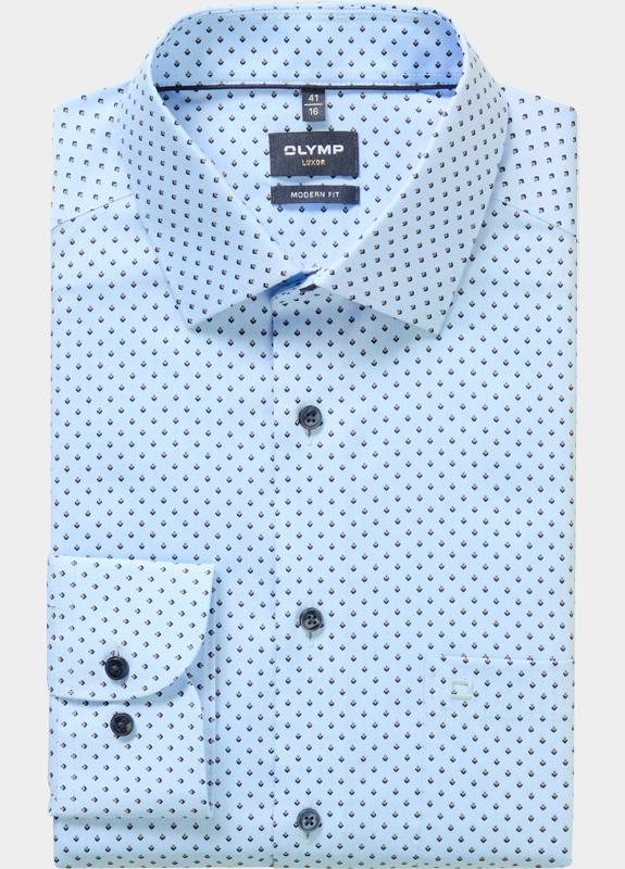 Olymp Zakelijk overhemd heren Blauw Luxor 123814/11