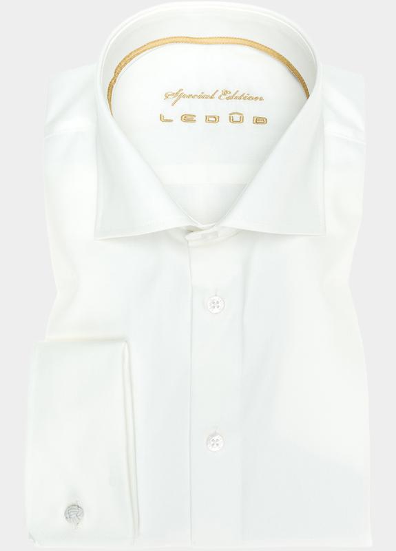 Ledub Business hemd lange mouw Beige  0323578/920-350-000