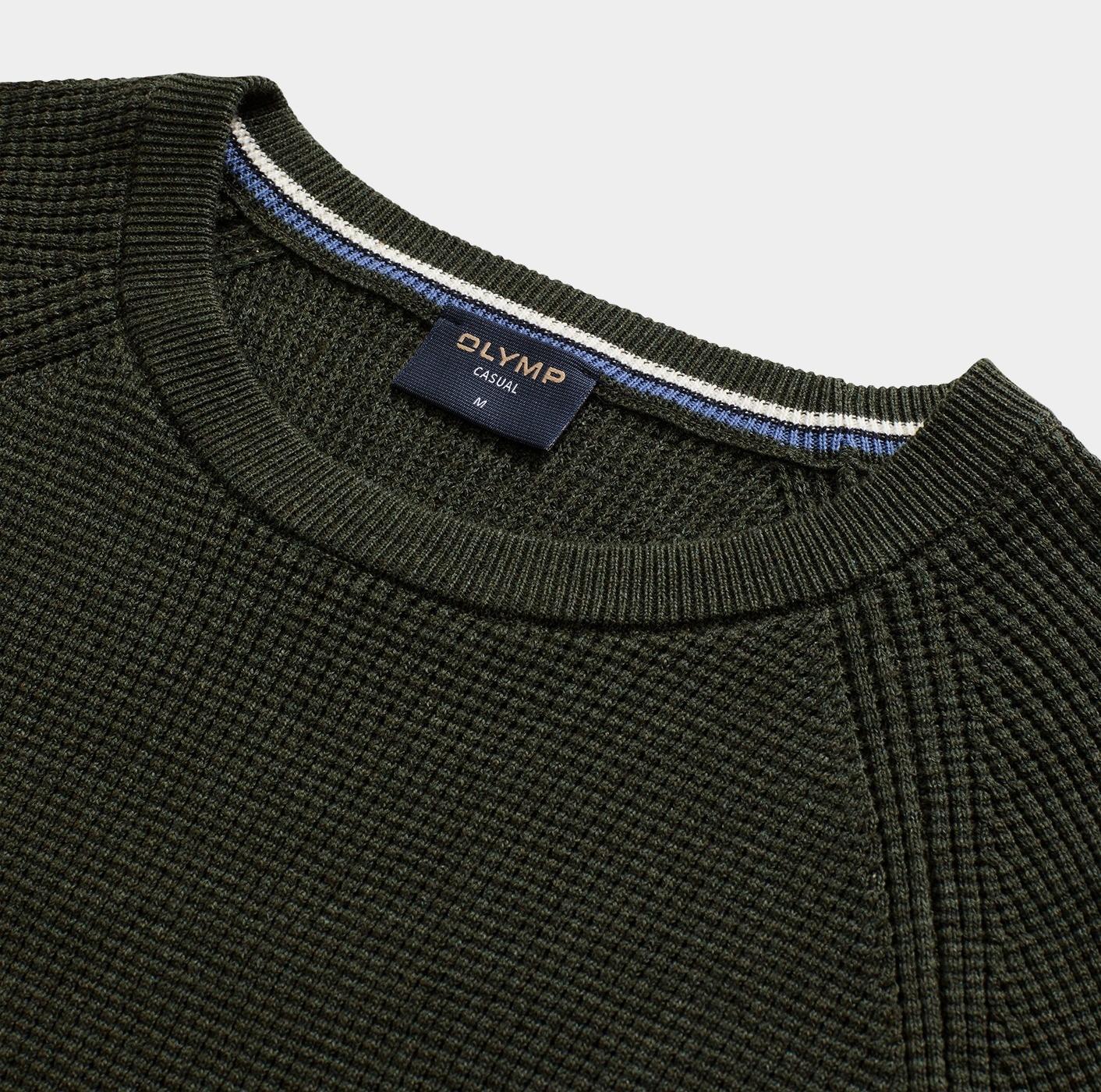 Olymp Pullover Groen Pullover Strick 536085/48