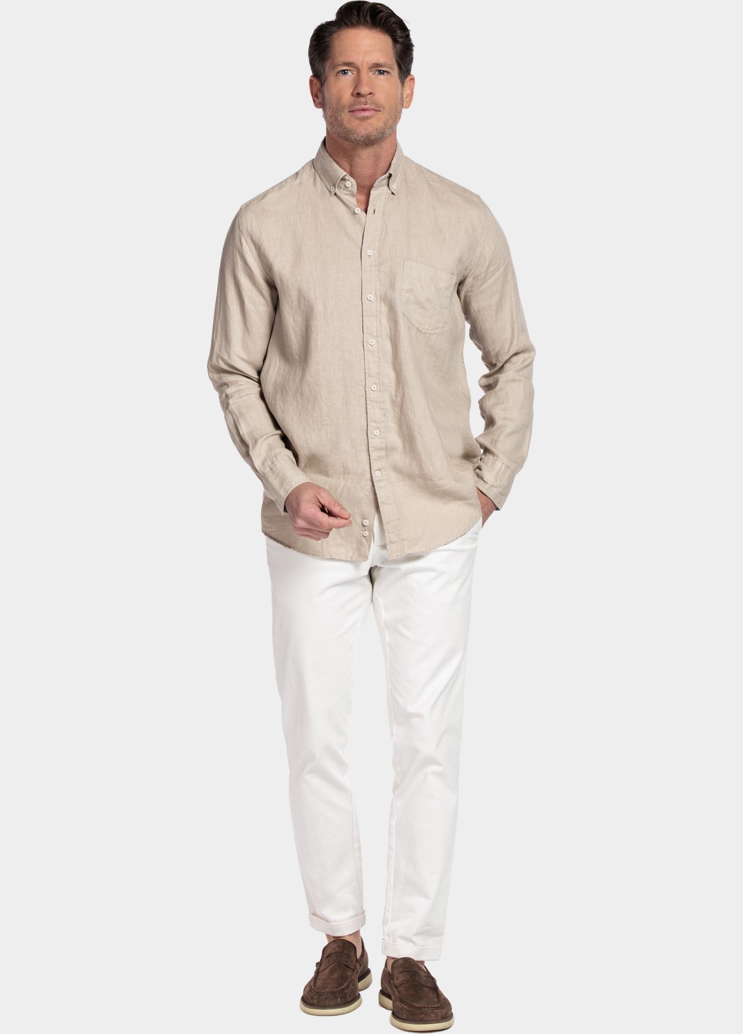 Giordano Overhemd heren Wit Ivy Long Sleeve Button Down S 617009/81