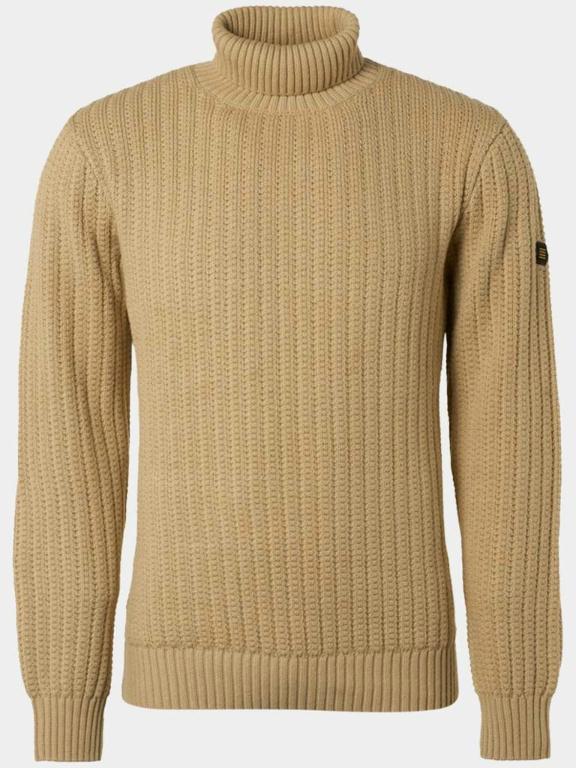 No Excess Coltrui Beige Pullover Rollneck Solid Jacqu 17210958/014