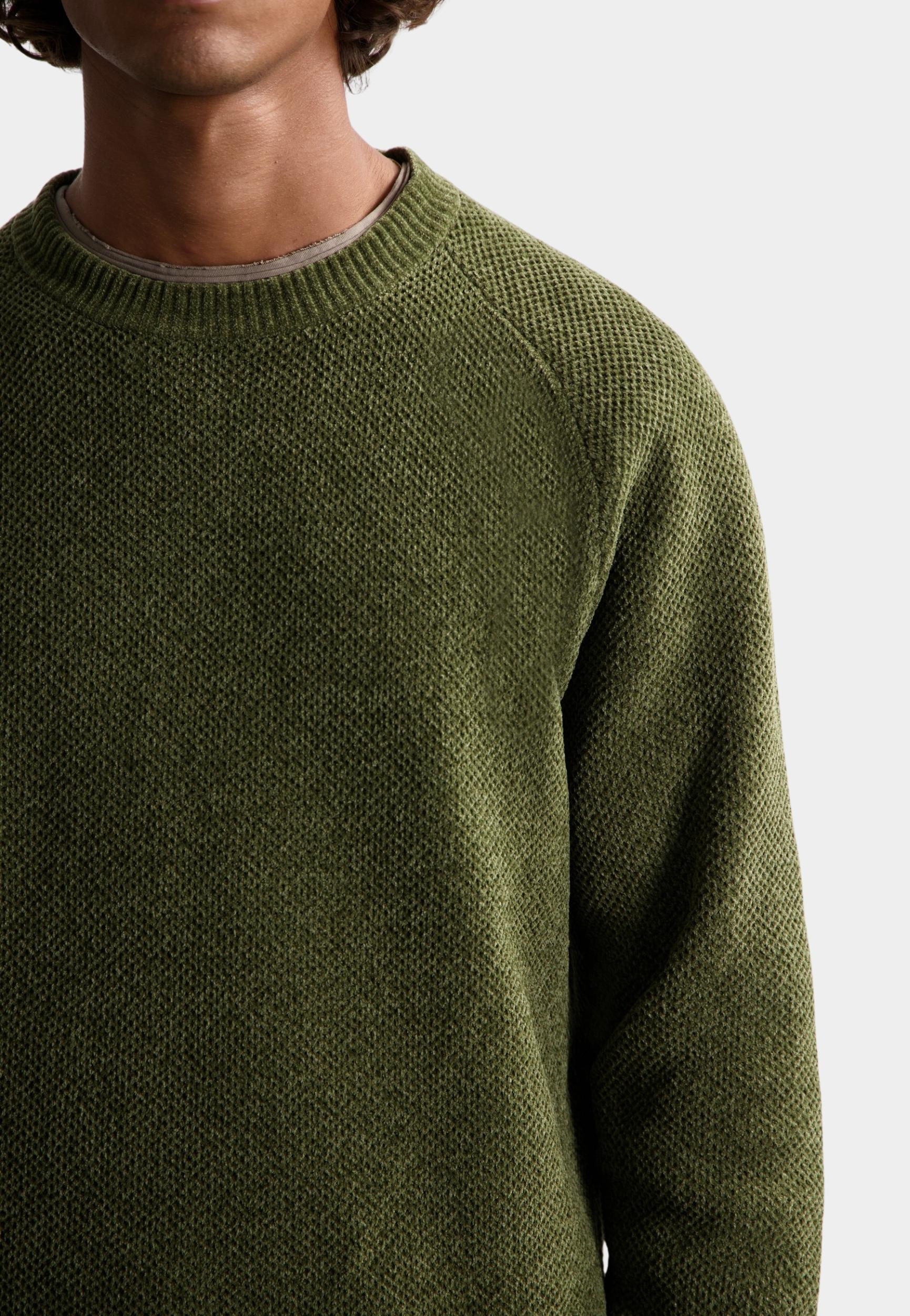 Dstrezzed Pullover Groen Chenille knit crewneck 405722/557