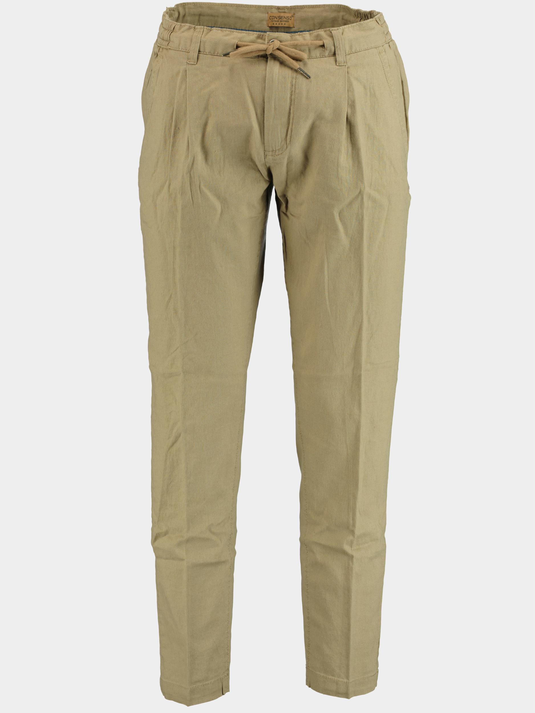 Consenso Katoenen Broek Beige Linnen Broek 5506422/Coloniale