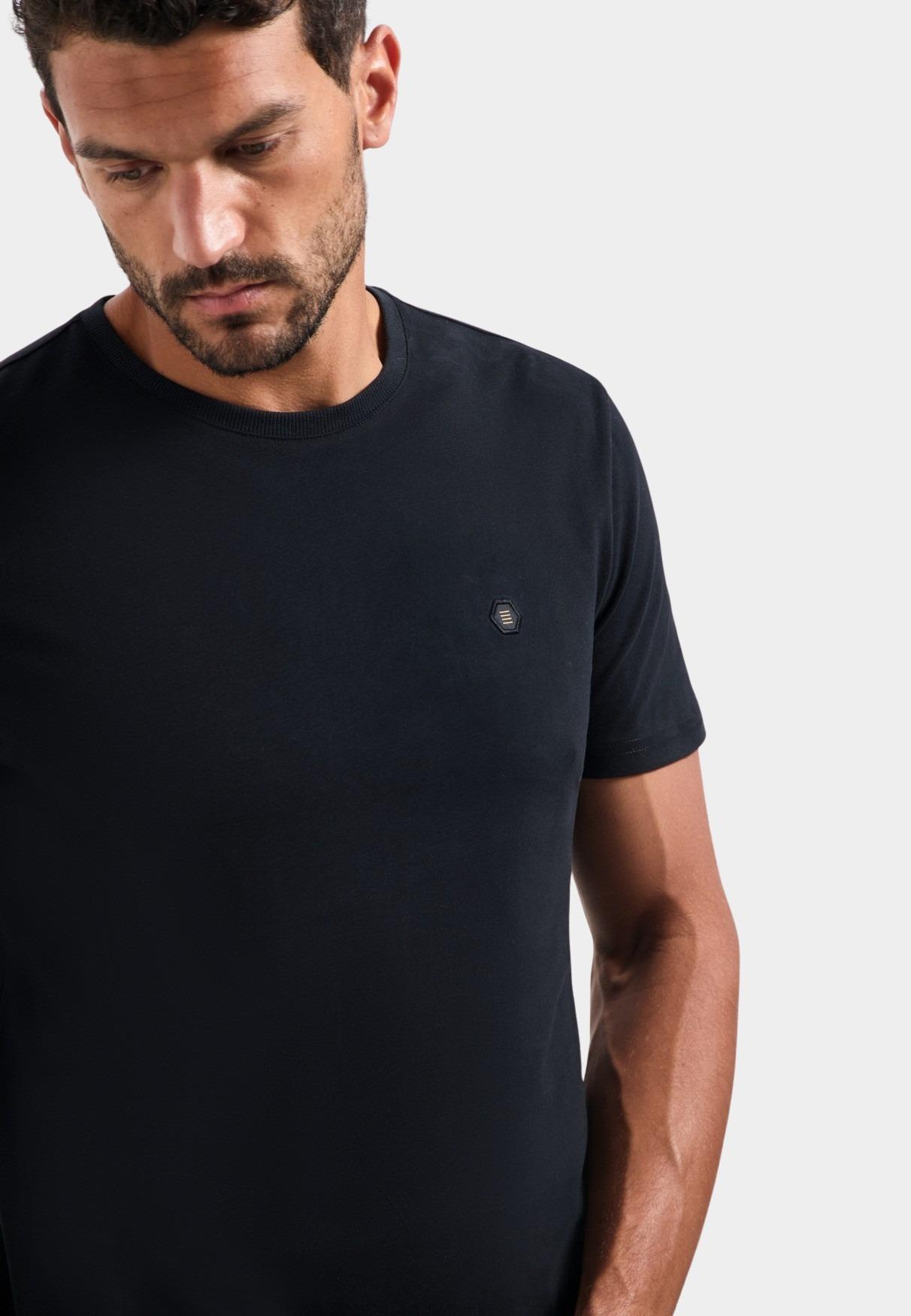 No Excess T-shirt korte mouw Zwart T-Shirt Crewneck Peached 29360775/020