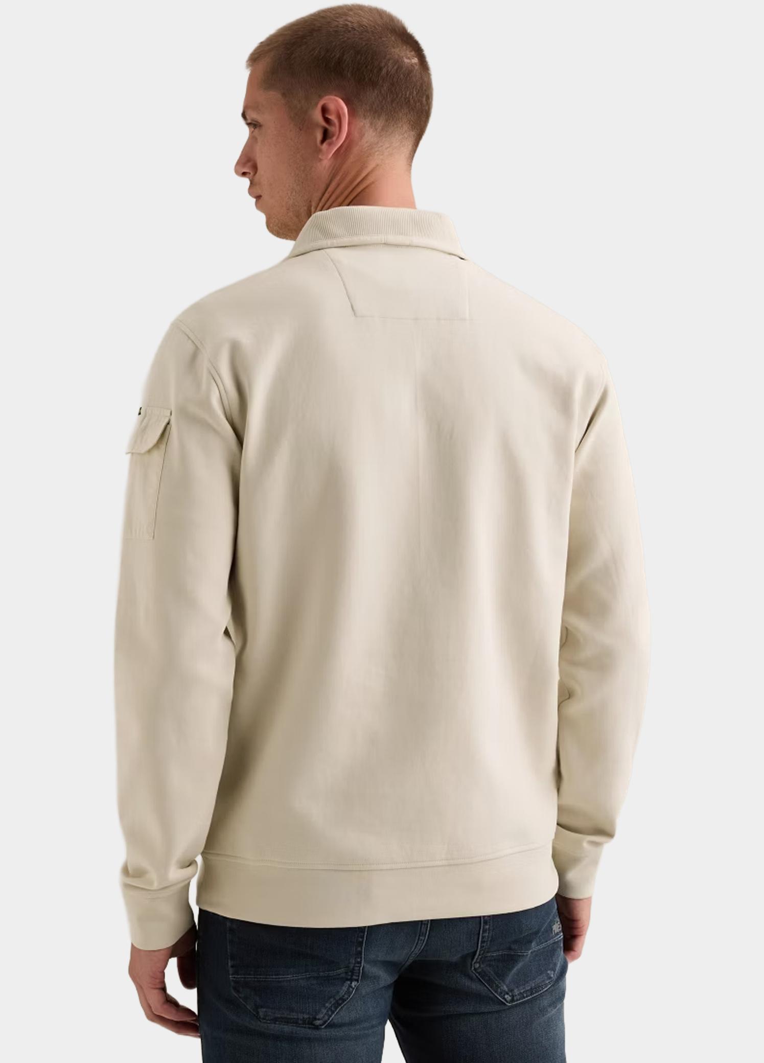 PME Legend Half Zip Beige Half zip collar interlock jer PSW2608423/7013