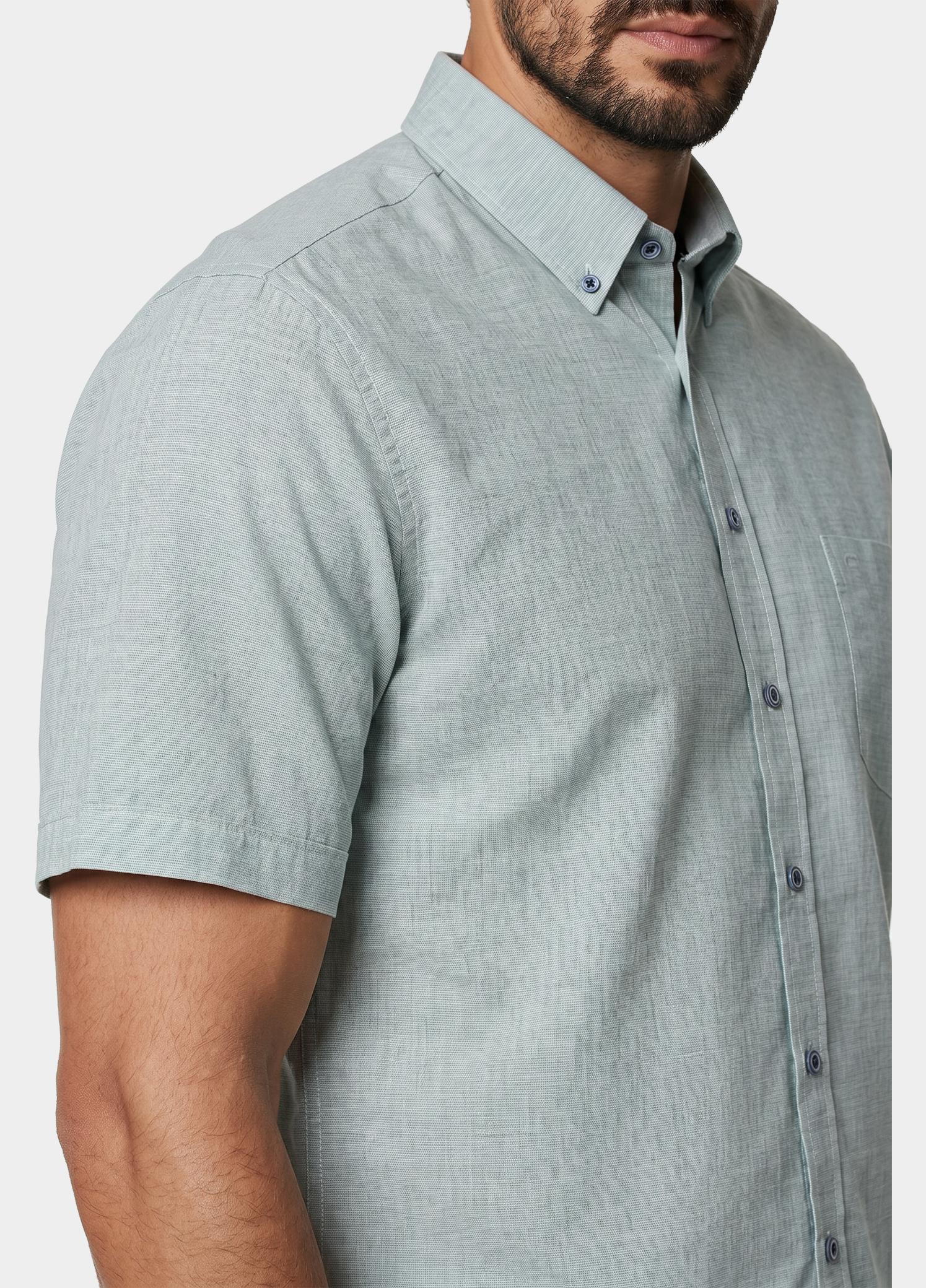 Casamoda overhemd korte mouw heren Groen B.D. Casual Short 1/ Arm 954457100/300