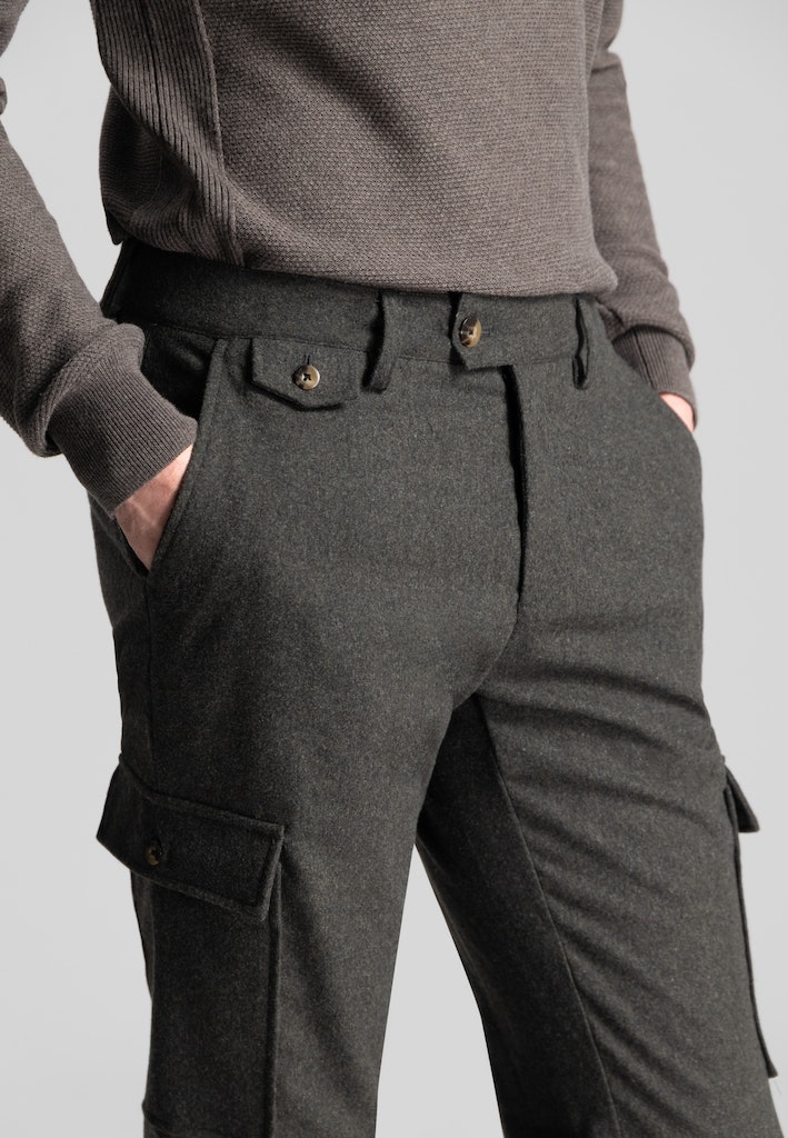 Dstrezzed Katoenen Broek Zwart DS_Marlon Wool Combat 501778/995
