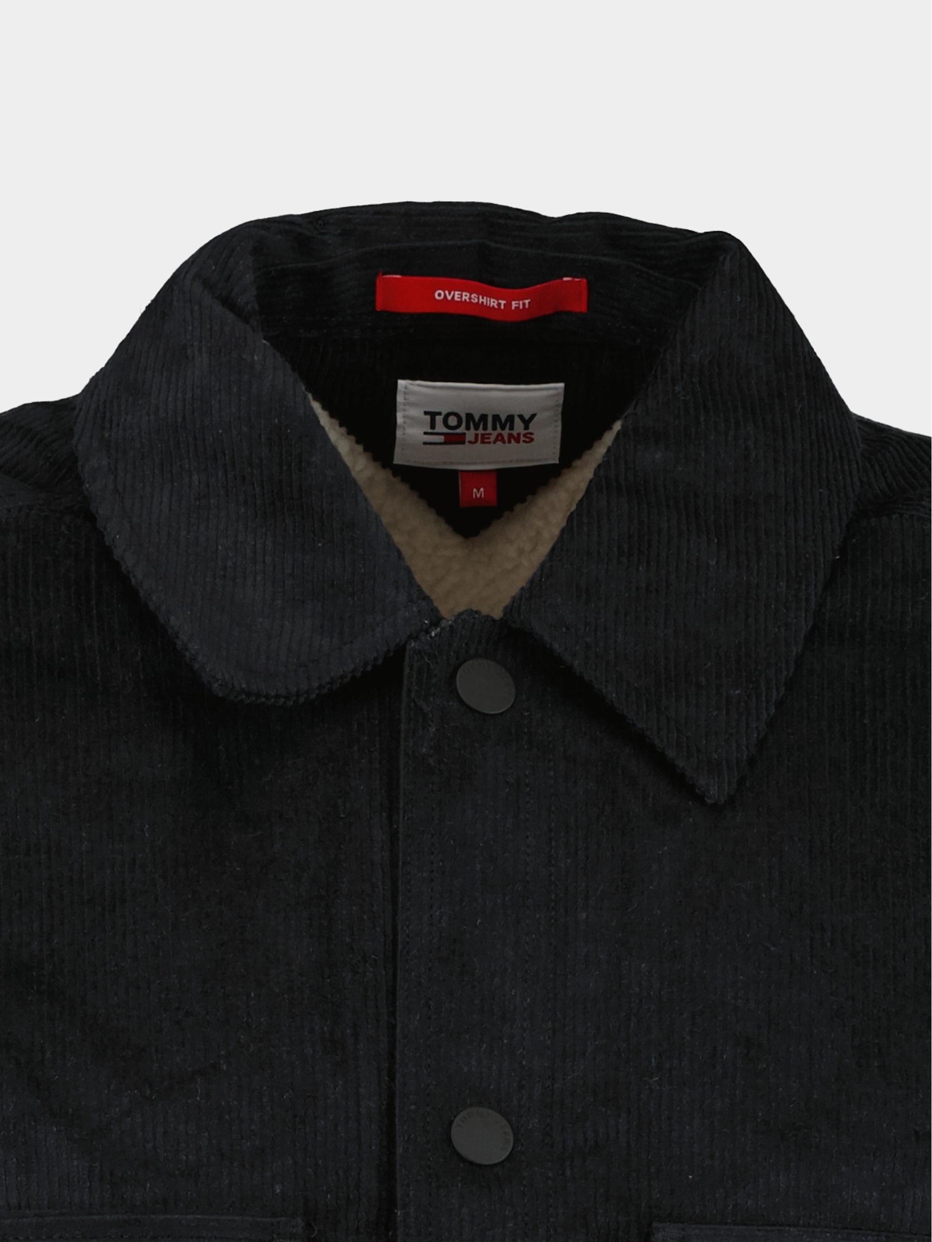 Tommy Jeans Casual hemd lange mouw Zwart TJM Sherpa Lined Cord Overschi DM0DM17239/BDS