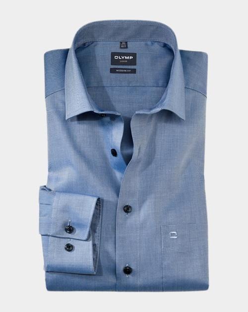 Olymp Business hemd lange mouw Blauw 0745/64 Hemden 074564/18