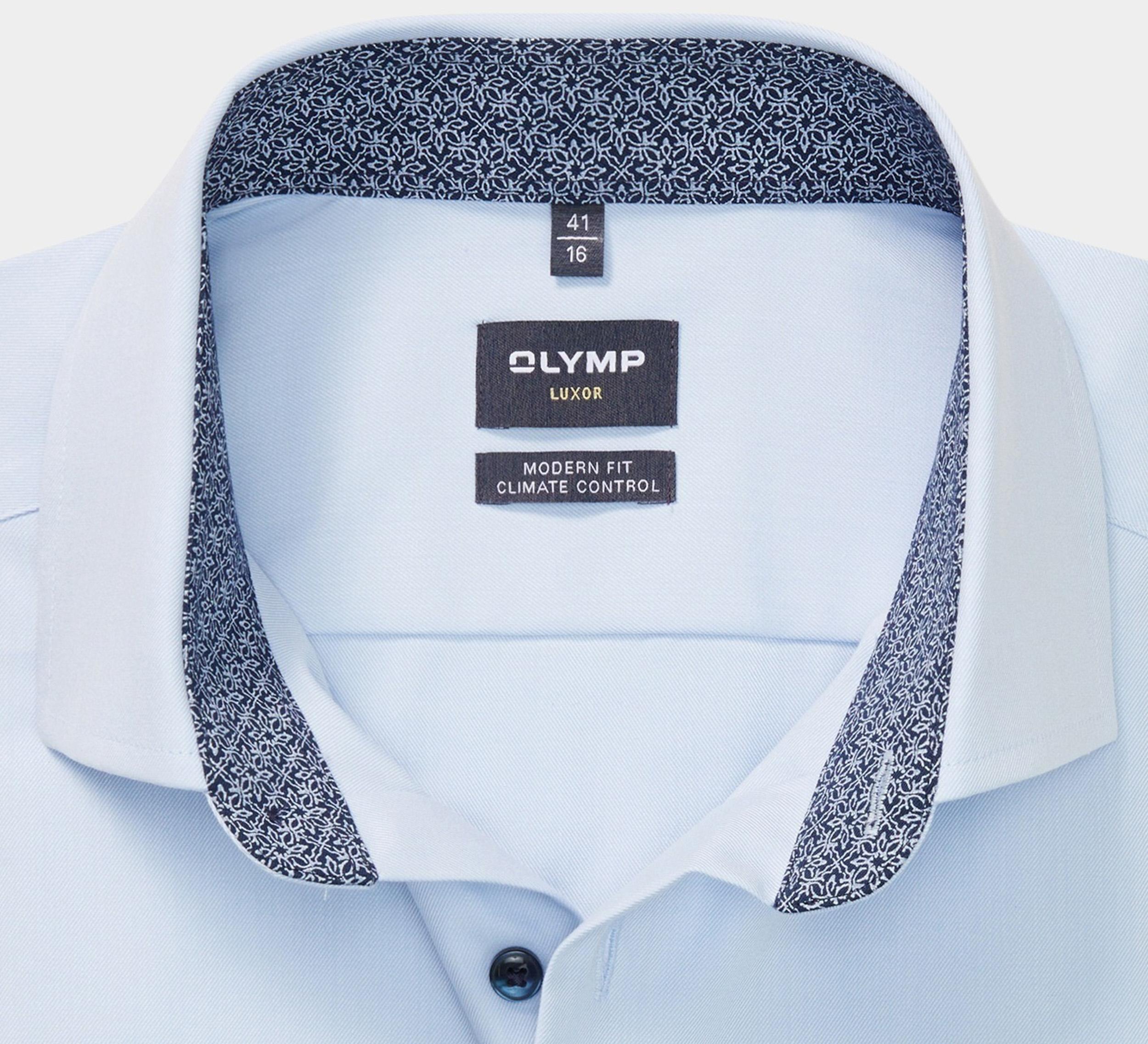 Olymp Business hemd lange mouw Blauw 134284-Hemden 134284/11