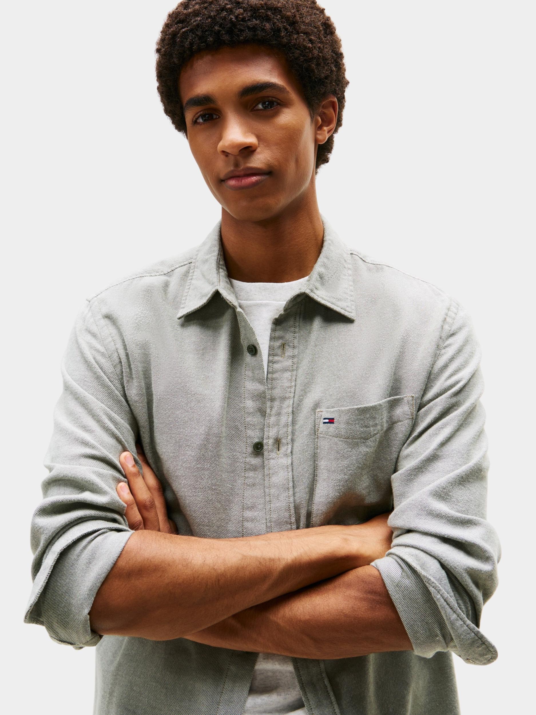 Tommy Jeans Overshirt Groen TJM REG FLANNEL SHIRT EXT DM0DM22023/MRH