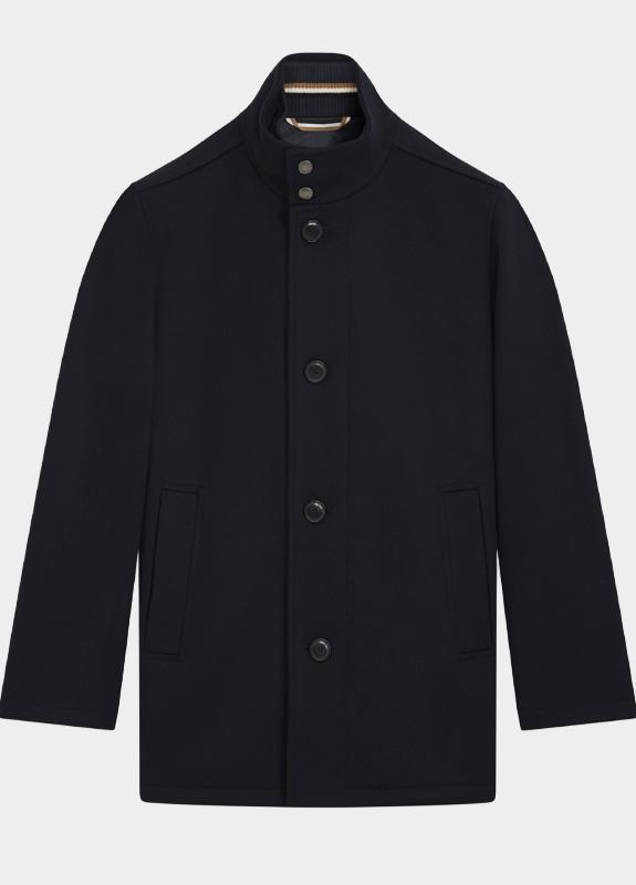 BOSS Black Wollen Jas Blauw H-Coxtan-234 10273687 01 50549193/404