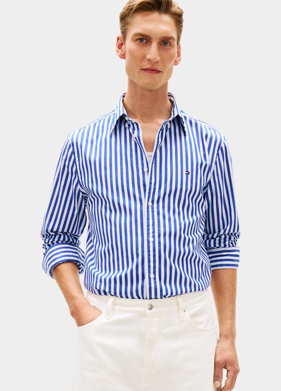 Tommy Hilfiger Casual hemd lange mouw Blauw FLEX POPLIN CLASSIC STP RF SH MW0MW42440/0A6