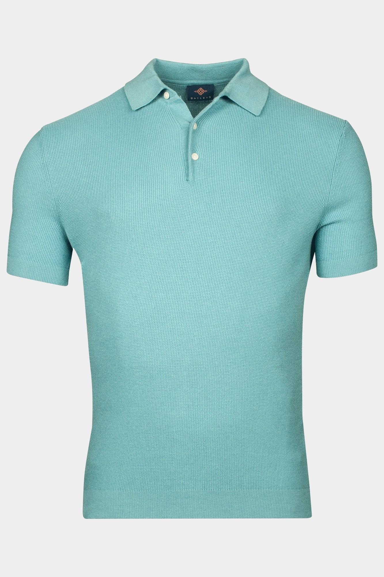 Baileys Polo korte mouw Blauw Polo knitted - SS  all over s 515715/97