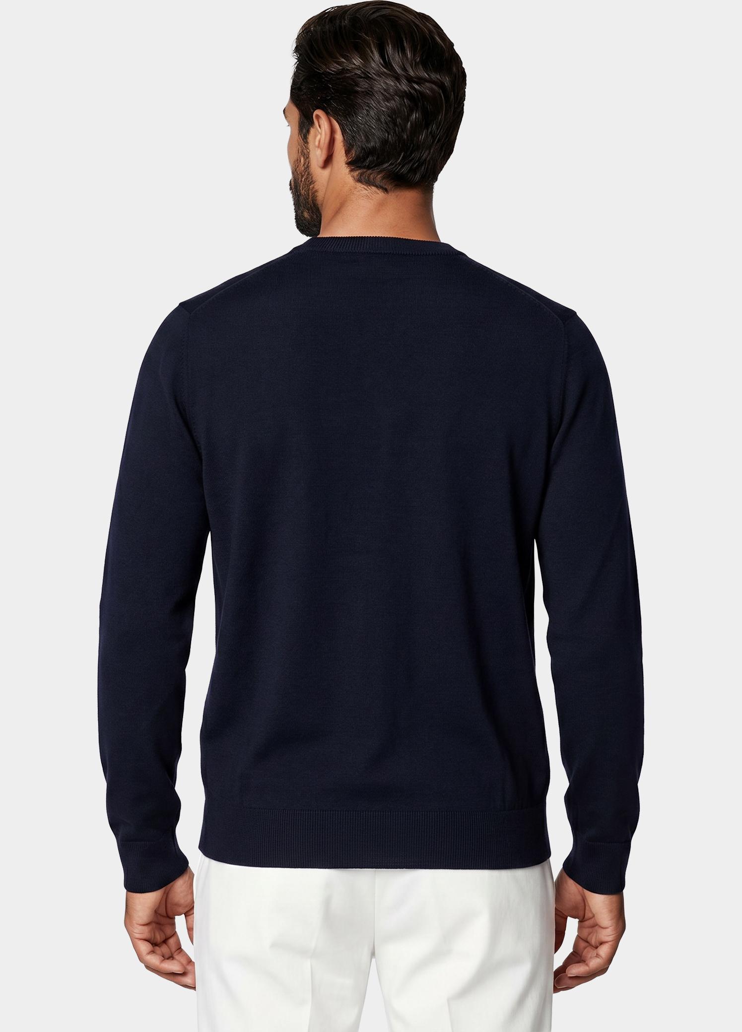 BOSS Black Pullover heren Blauw H-Leno-L 10283210 01 50571914/404