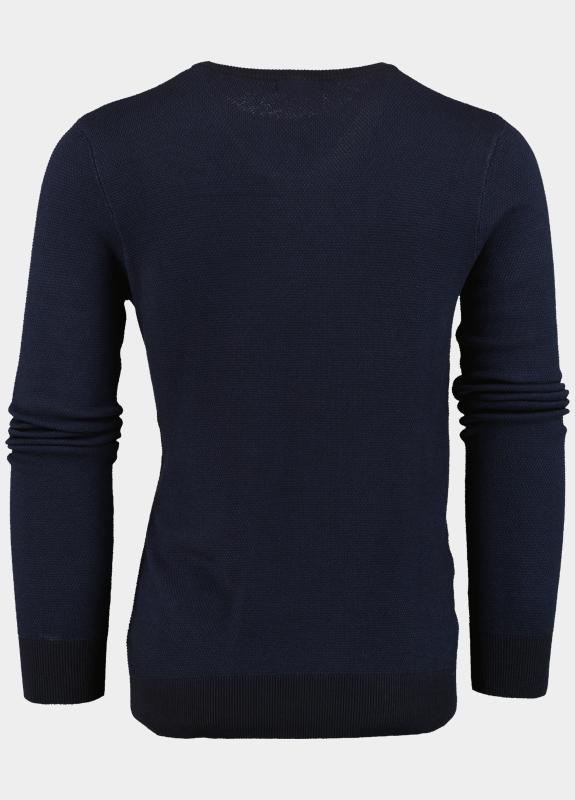 Bos Pullover Blauw Fine grain 4034225/26E