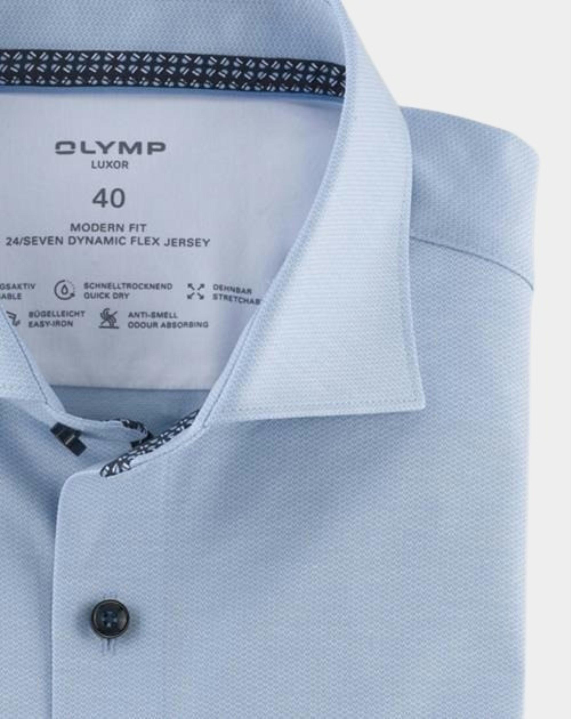 Olymp Business hemd lange mouw Blauw 1207/24 Hemden 120724/11