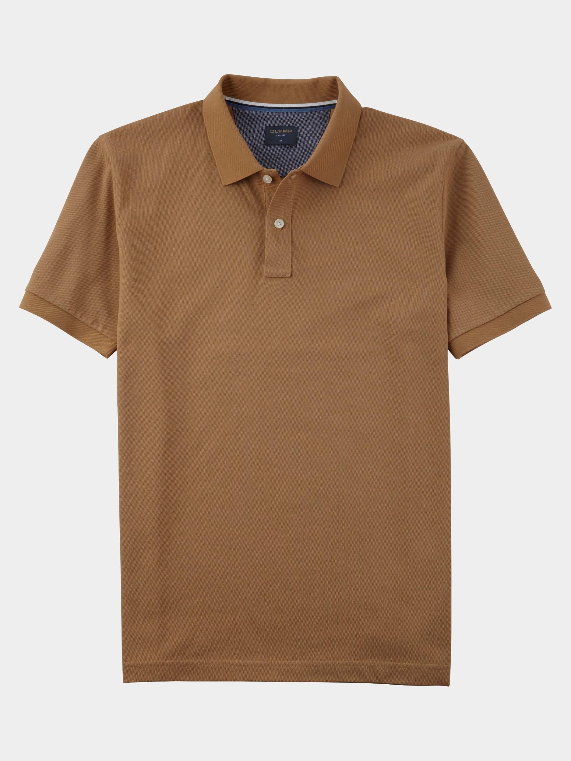 Olymp Polo korte mouw Bruin Polo PiquÃ© solid 540952/24