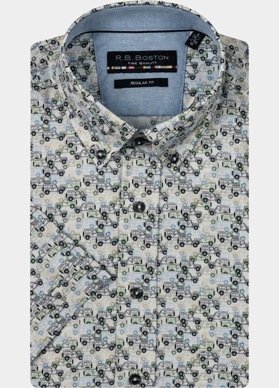 R.B. Boston Casual hemd korte mouw Multi Marshall SS Button Down 516670/710