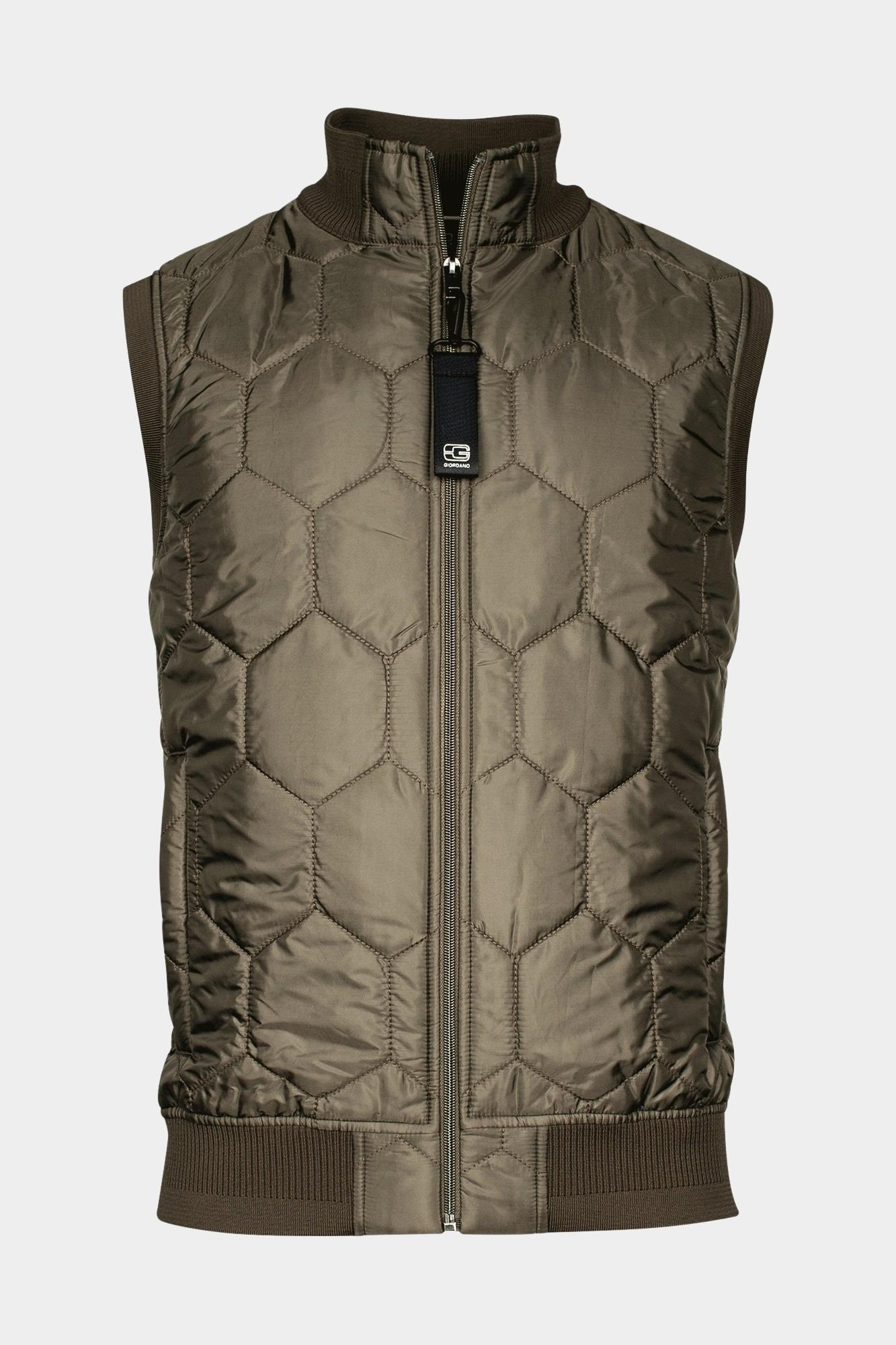 Giordano Bodywarmer Groen Bitti Hybrid Bodywarmer Knitt 422501/70
