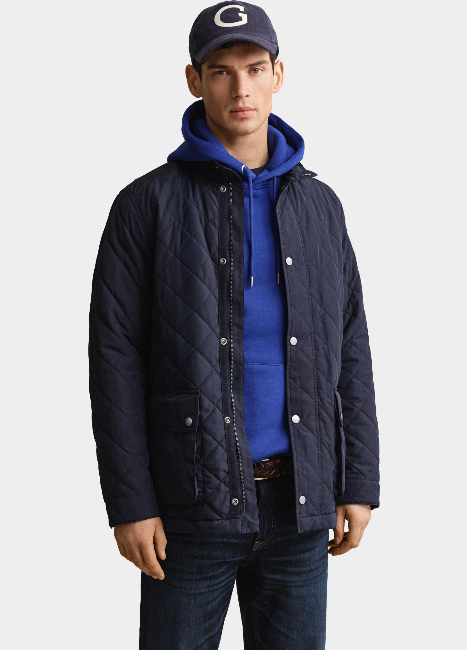 Gant Tussenjas heren Blauw Halflang gewatteerd jack 7006639/433
